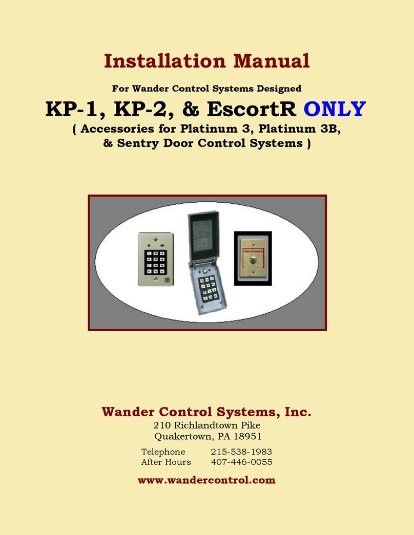 Wander Control Systems KP-1 installation manual