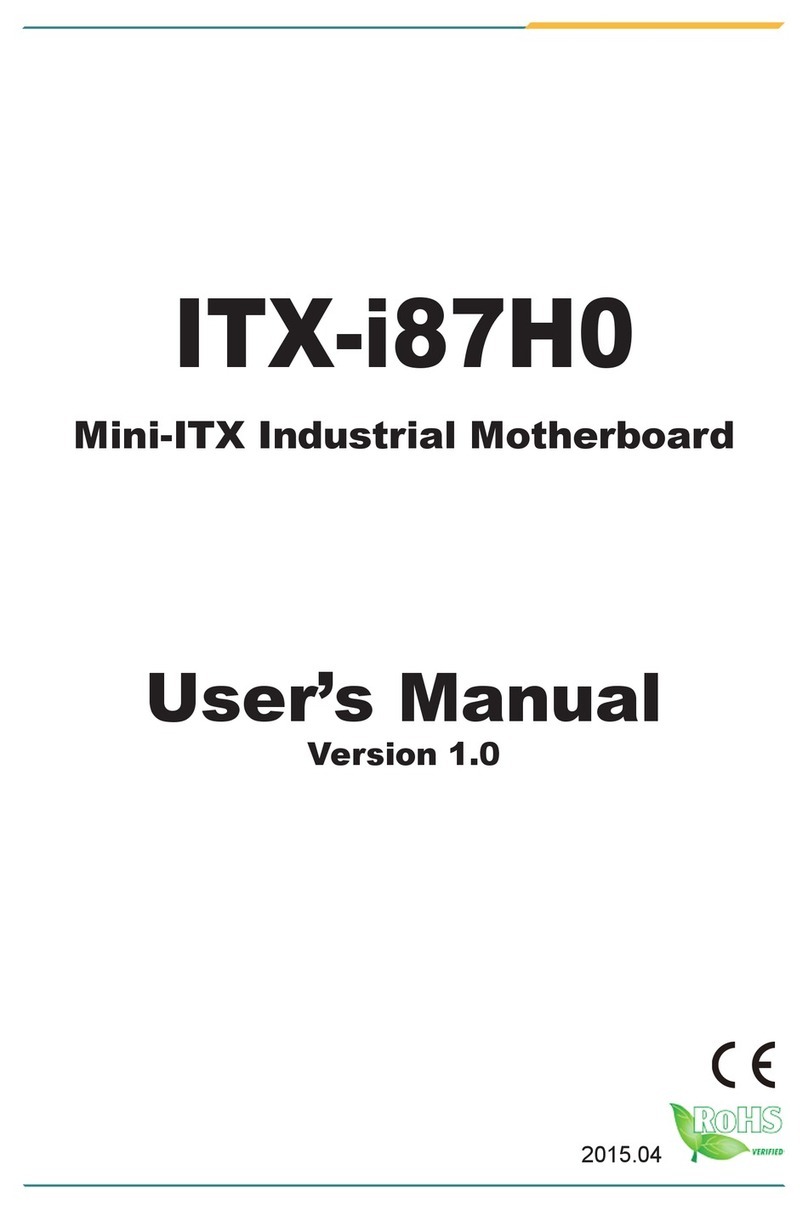 Arbor Technology ITX-i87H0 user manual