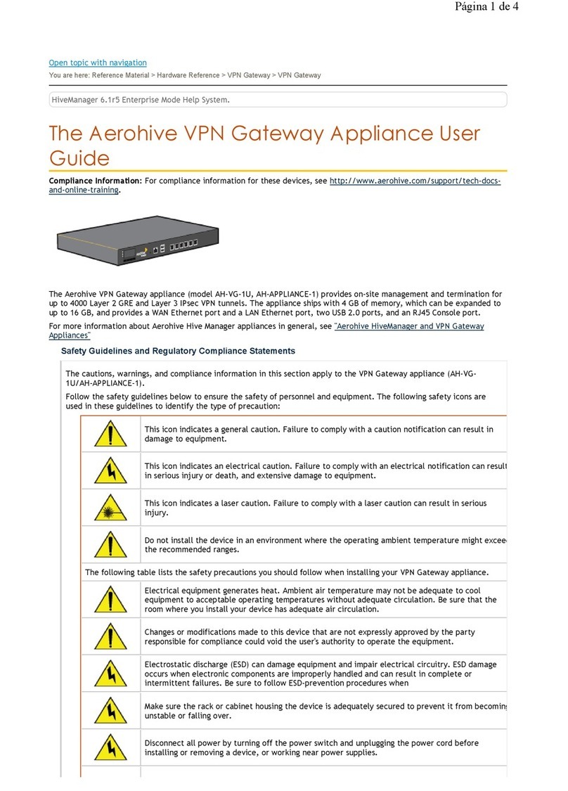 Aerohive AH-APPLIANCE-1 User manual