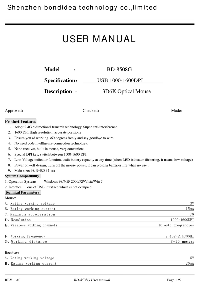 Shenzhen bondidea technology co.,limited BD-8508G user manual