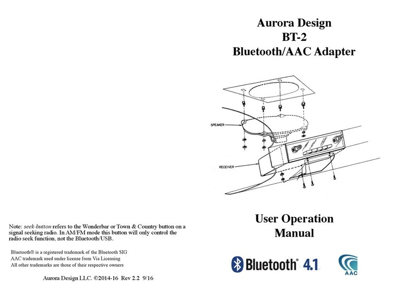 Aurora Design BT-2 Mounting instructions