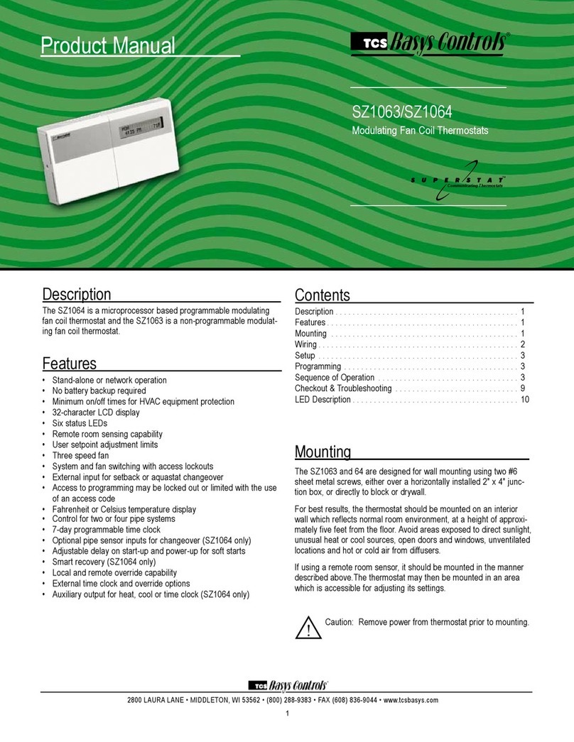 TCS Basys Controls SZ1063 User manual