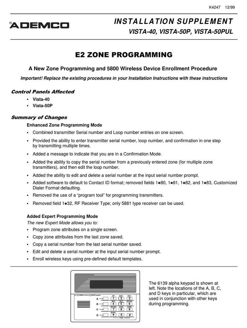 ADEMCO Ademco VISTA-40 Owner's manual