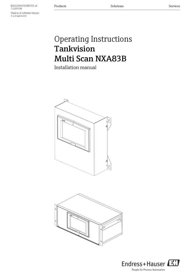 Endress+Hauser Tankvision Multi Scan NXA83B operating instructions