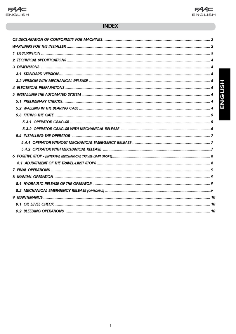 FAAC S700H SB User manual