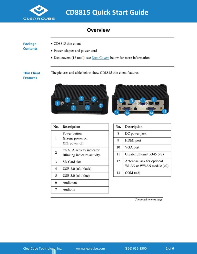 ClearCube CD8815 User manual