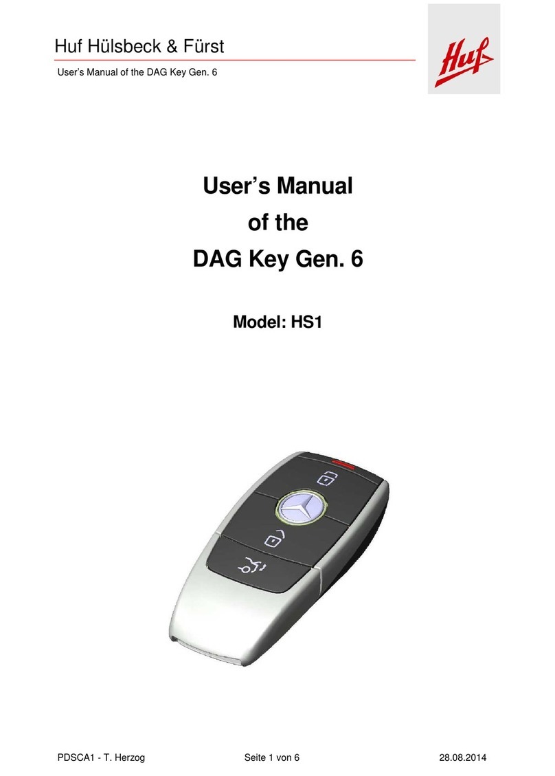 Huf DAG Key Gen. 6 user manual