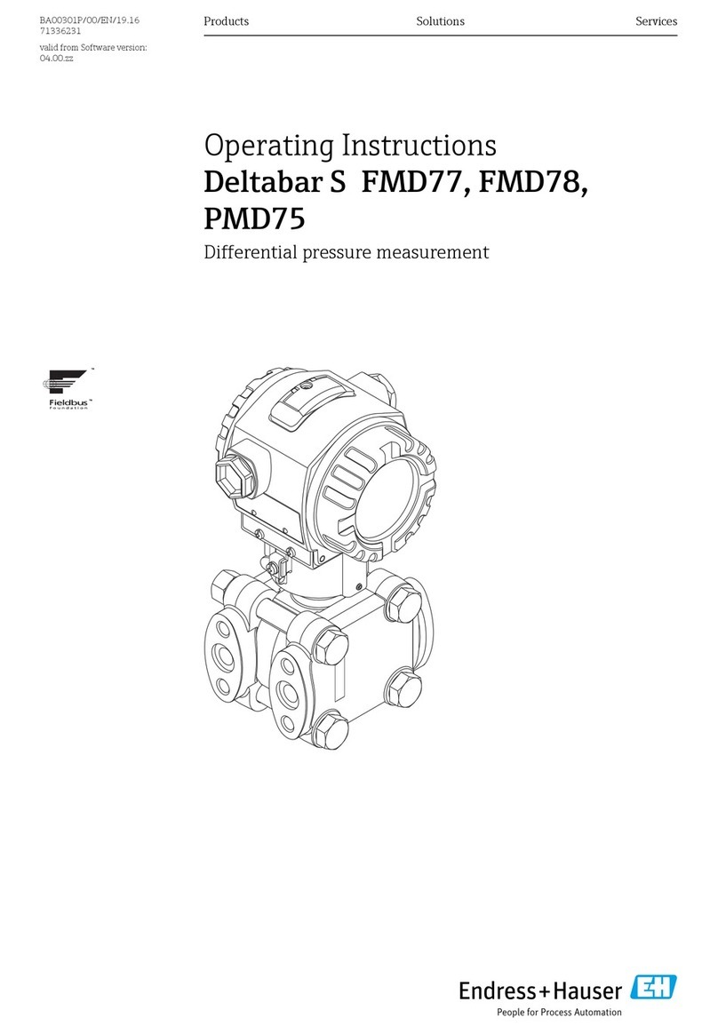 Endress+Hauser Deltabar S FMD77 User manual