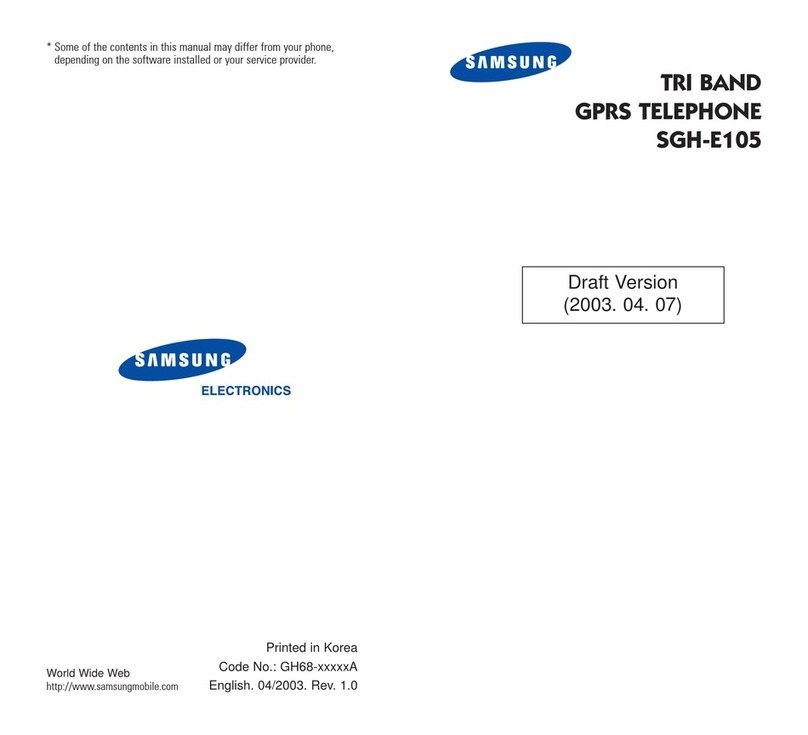 Samsung SGH-E105 user manual