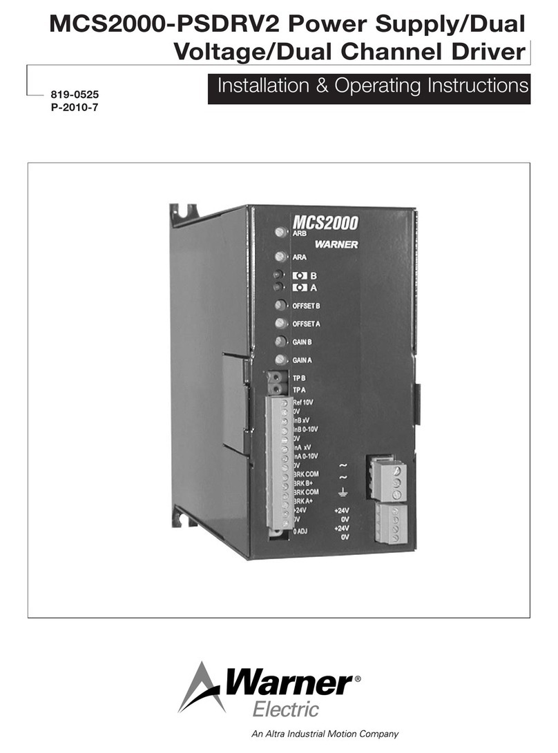 Warner Electric MCS2000-PSDRV2 Manual