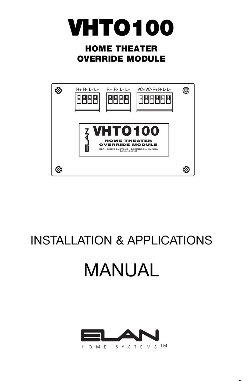 Elan VHTO100 User manual