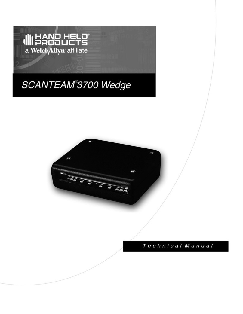 Welch Allyn SCANTEAM 3700 Wedge Technical manual