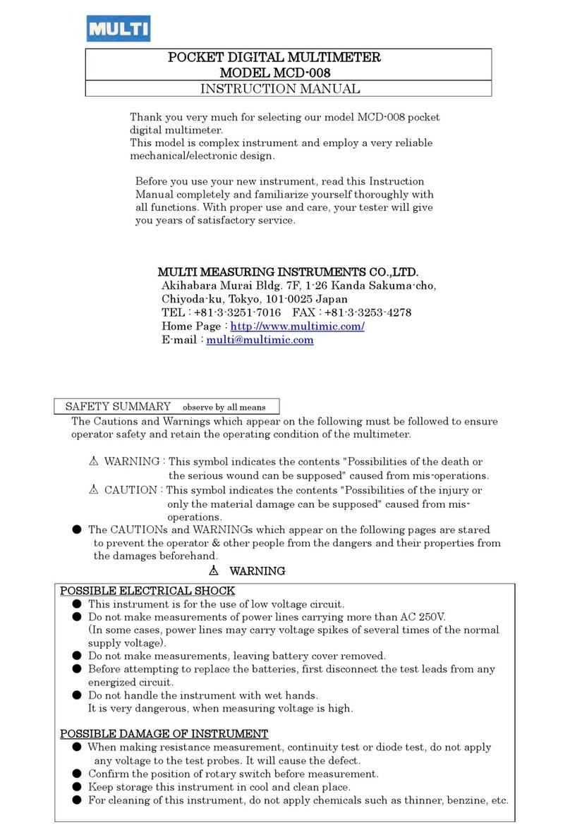 Multi MCD-008 instruction manual