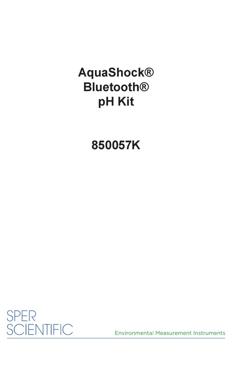 Sper scientific AquaShock Bluetooth pH Kit 850057K User manual