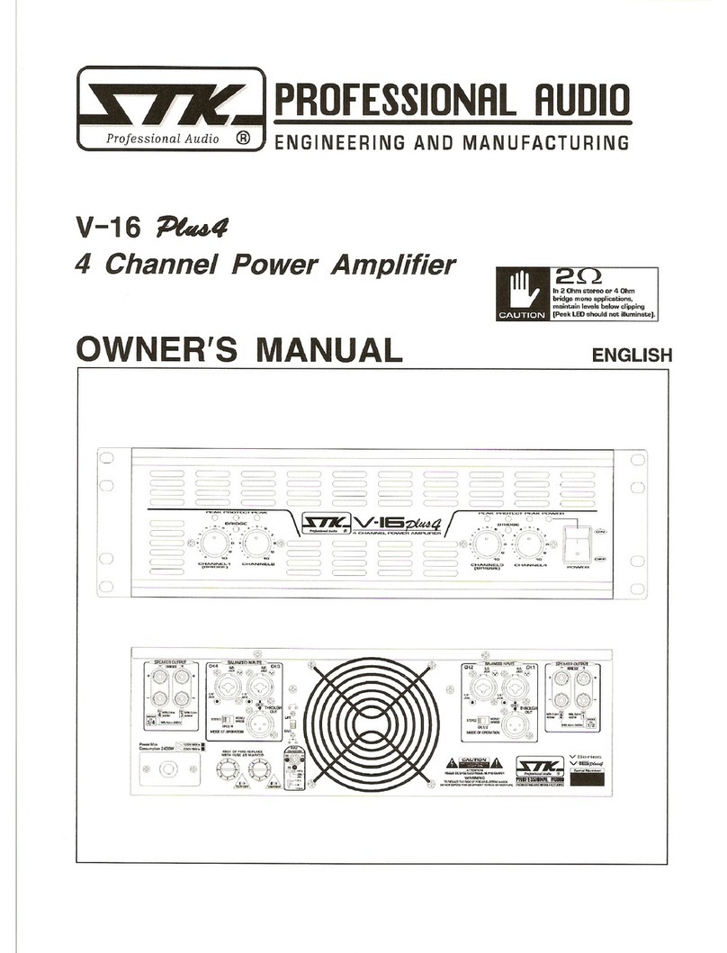 STK Professional Audio V-16 Plus 4 owner's manual