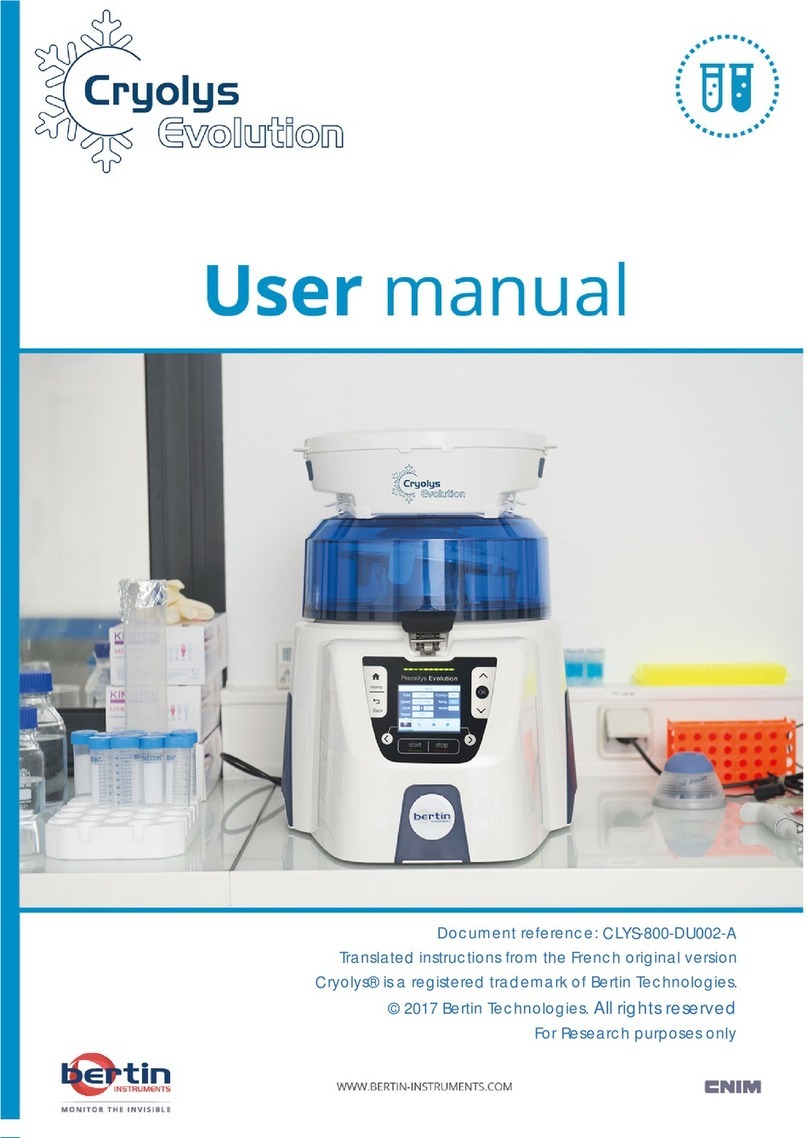 Bertin Technologies Cryolys Evolution User manual