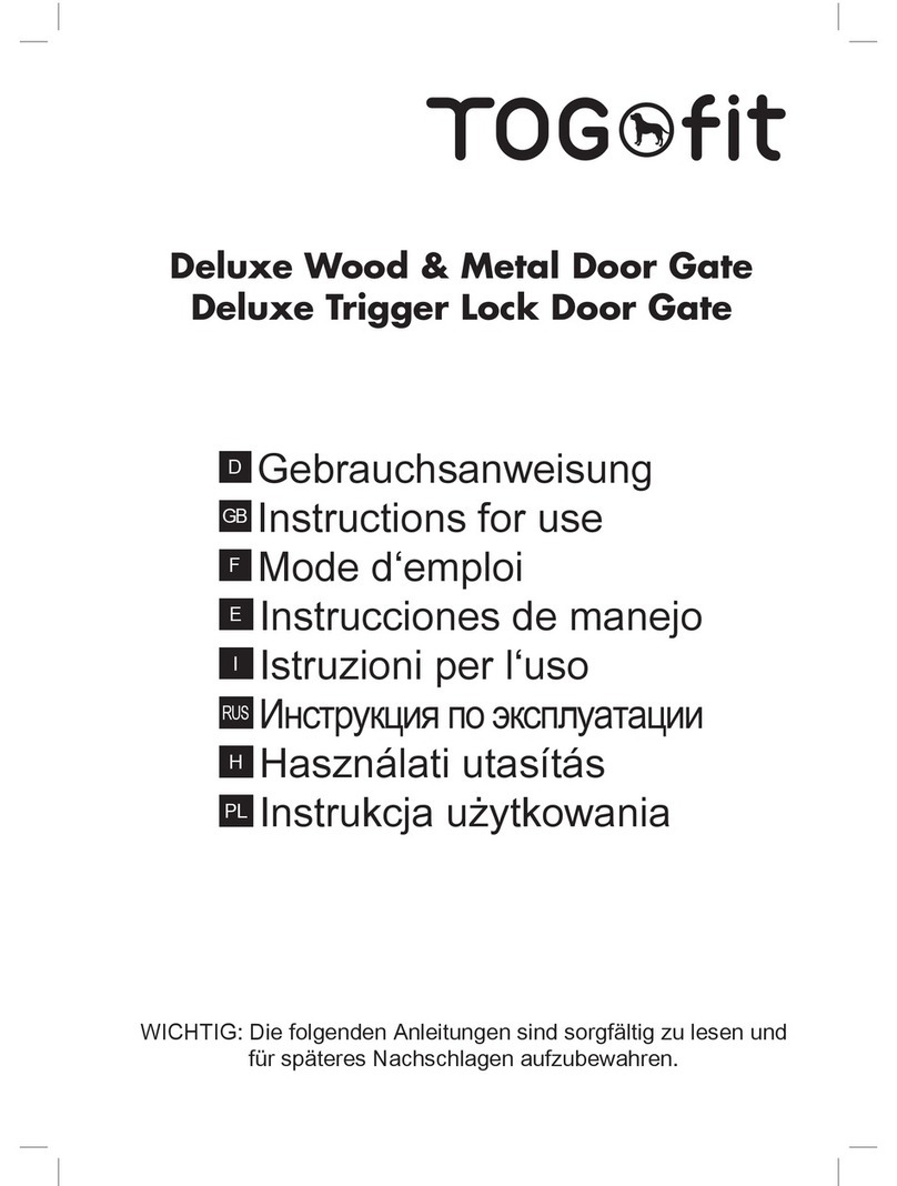 Togfit Deluxe Trigger Lock Door Gate Instructions for use