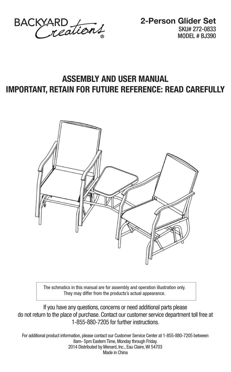Backyard Creations BJ390 Assembly and user's manual