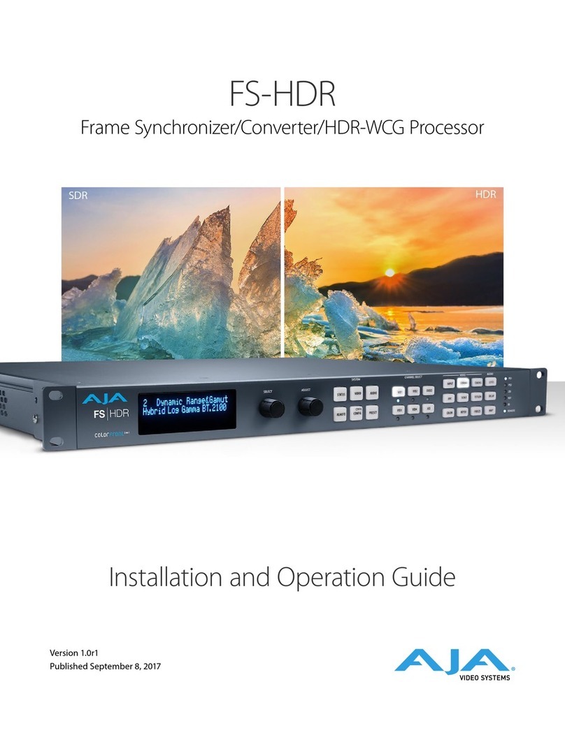 AJA FS-HDR Installation and operation guide