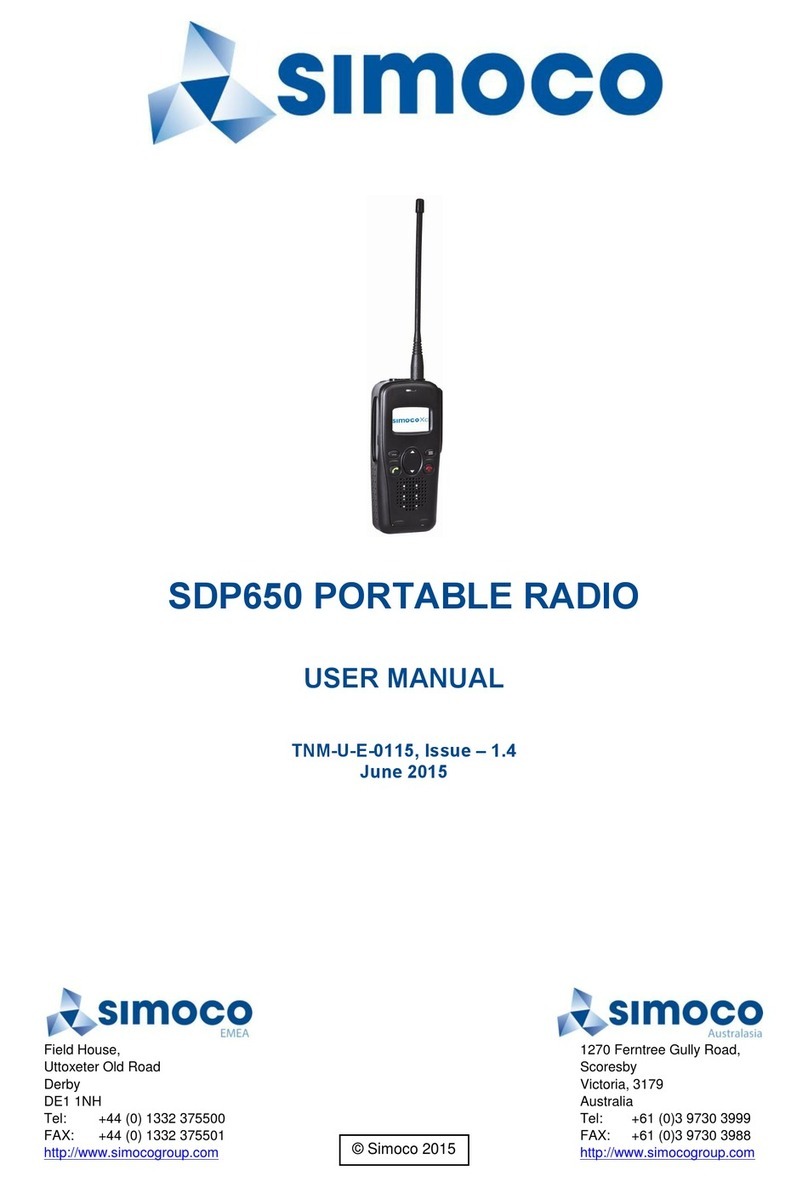 Simoco SDP650 user manual