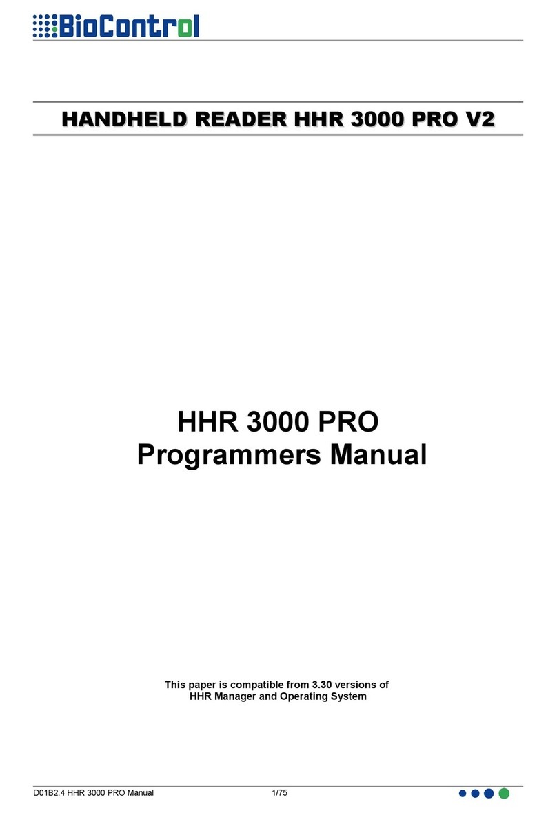 Biocontrol HHR 3000 PRO Programmer's manual