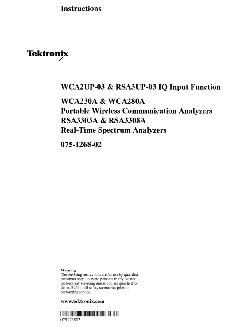 Tektronix WCA2UP-03 User manual Tektronix WCA2UP-03 User manual