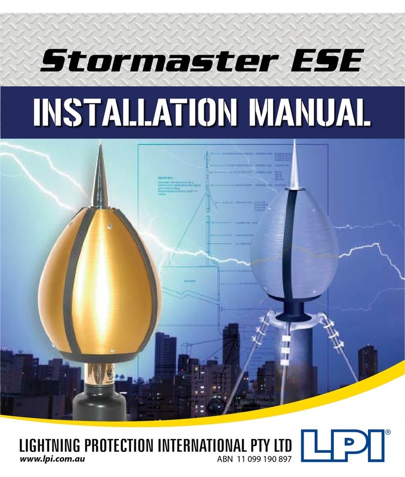 LIGHTNING PROTECTION INTERNATIONAL PTY LTD Stormaster ESE installation manual
