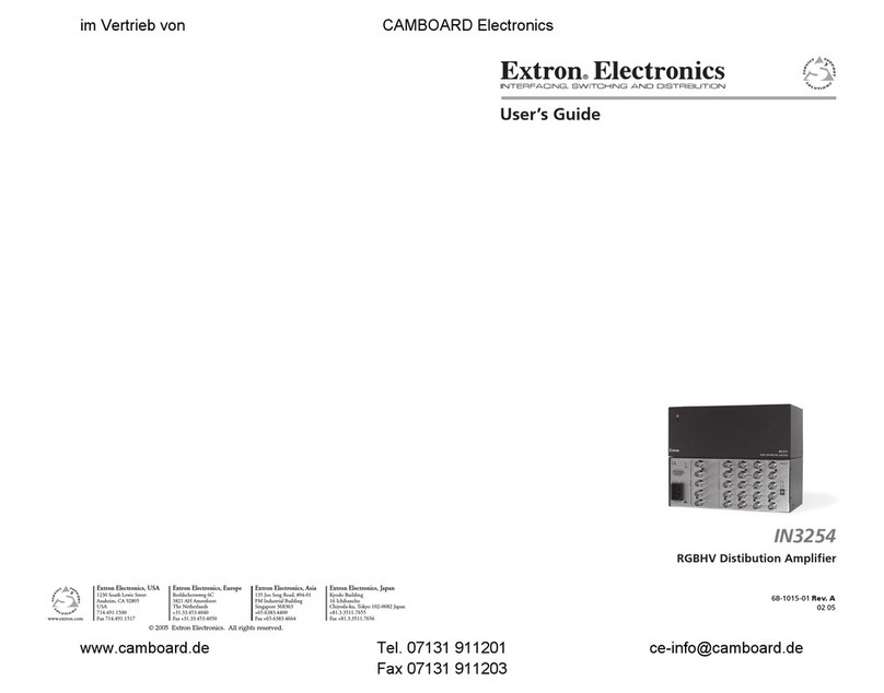 Extron electronics IN3254 User manual