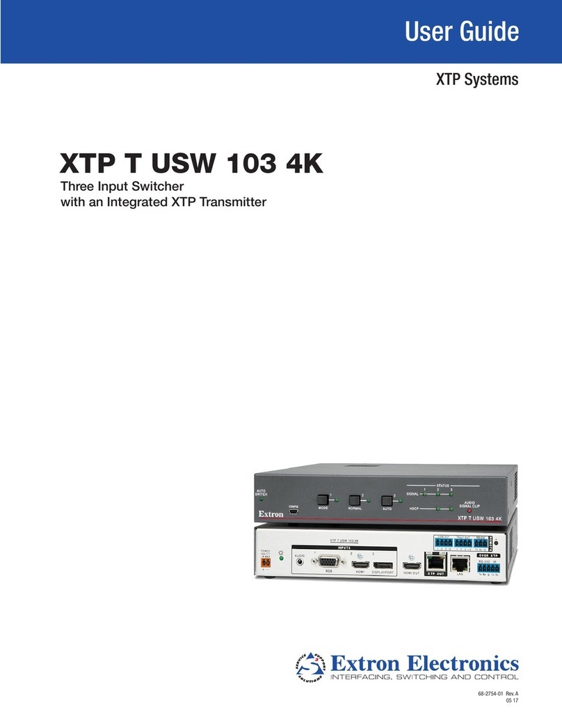 Extron electronics XTP T USW 103 4K User manual