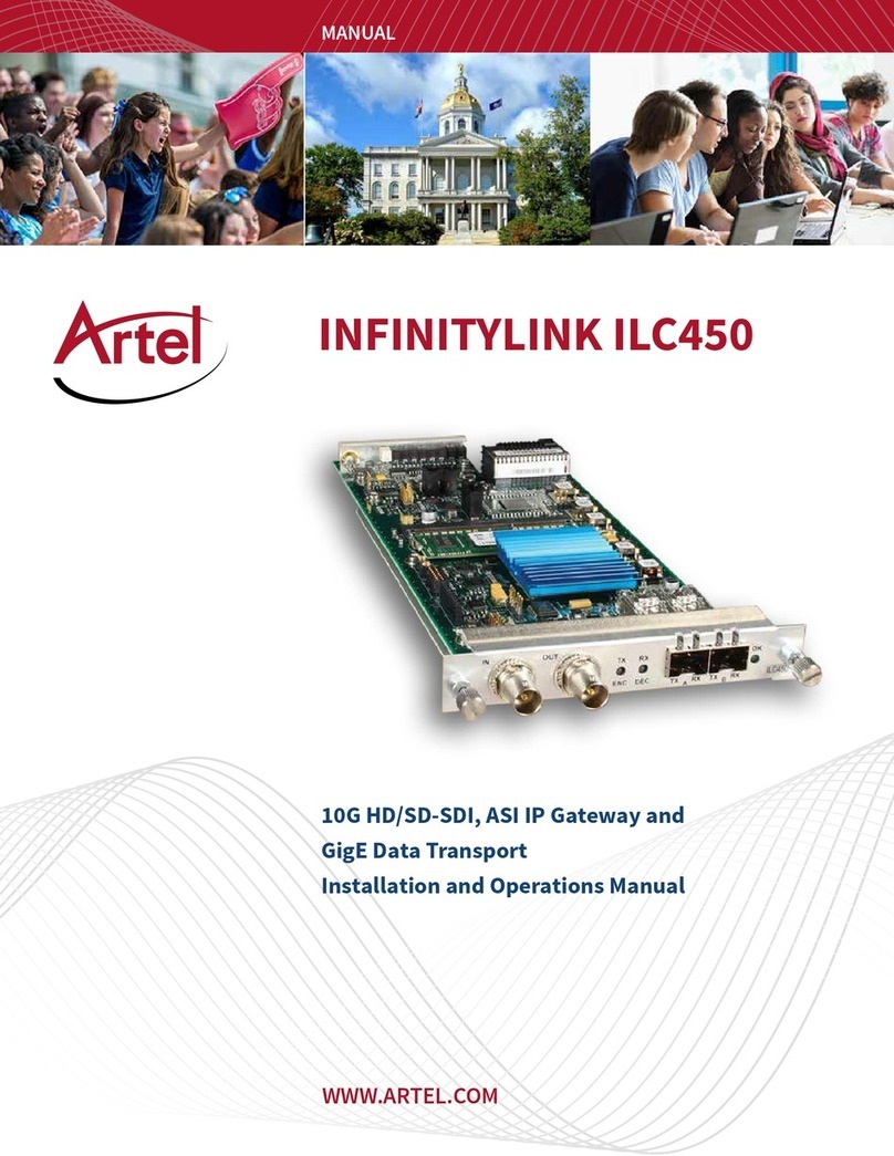 Artel INFINITYLINK ILC450 Installation and operation manual
