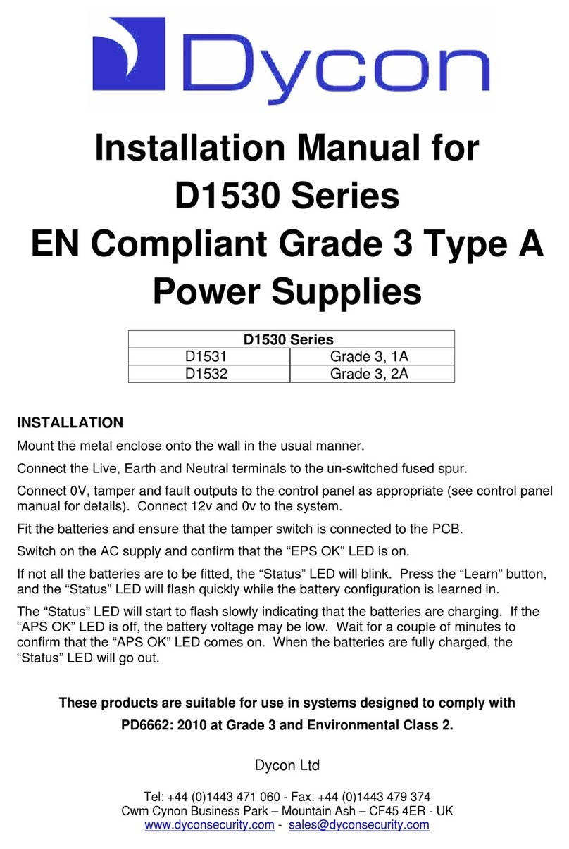 Dycon D1531 installation manual