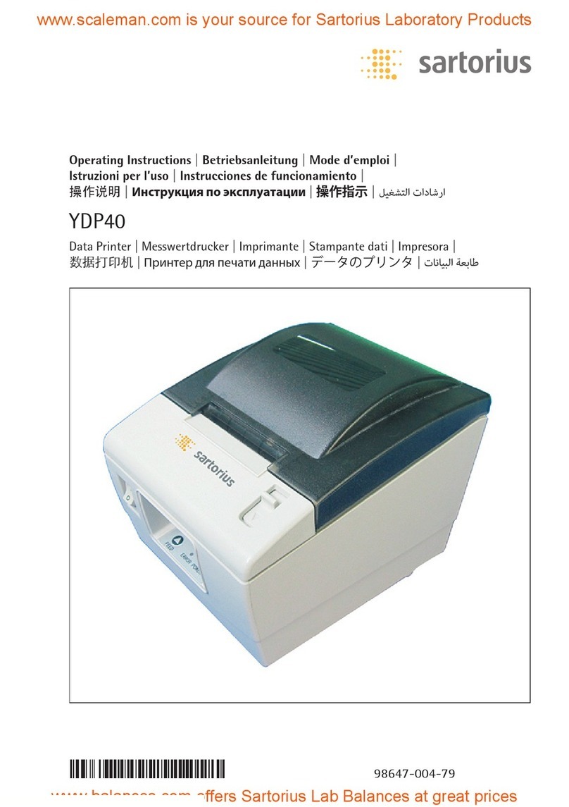 Sartorius YDP40 User manual