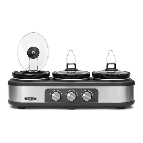 Bella KITCHEN SMITH TRIPLE SLOW COOKER AND SERVER User manual