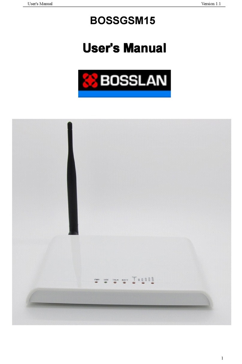 Bosslan BOSSGSM15 user manual