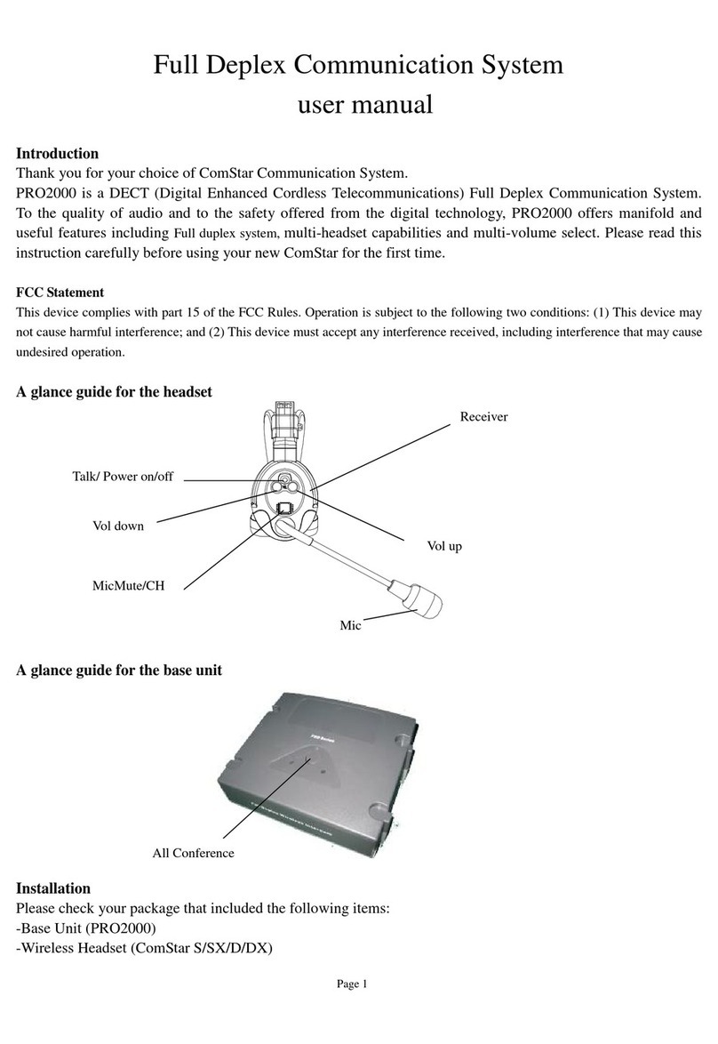 Eartec PRO2000 user manual