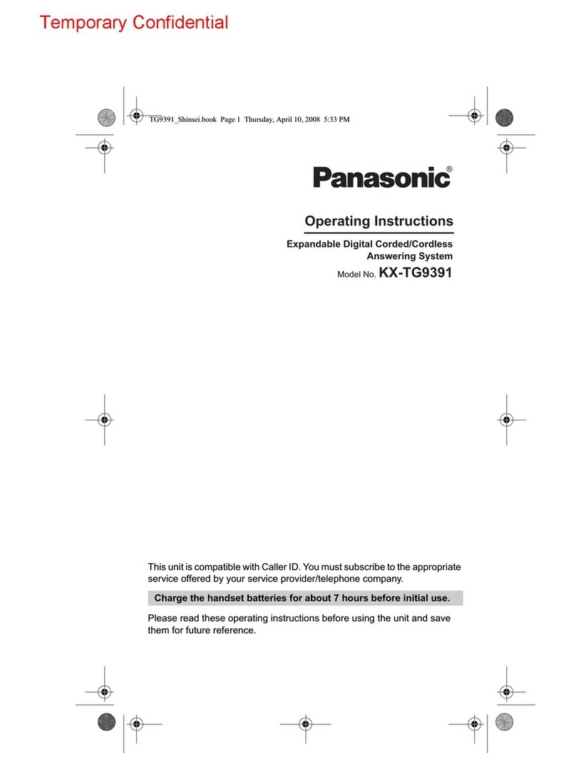 Panasonic KX-TG9391 User manual