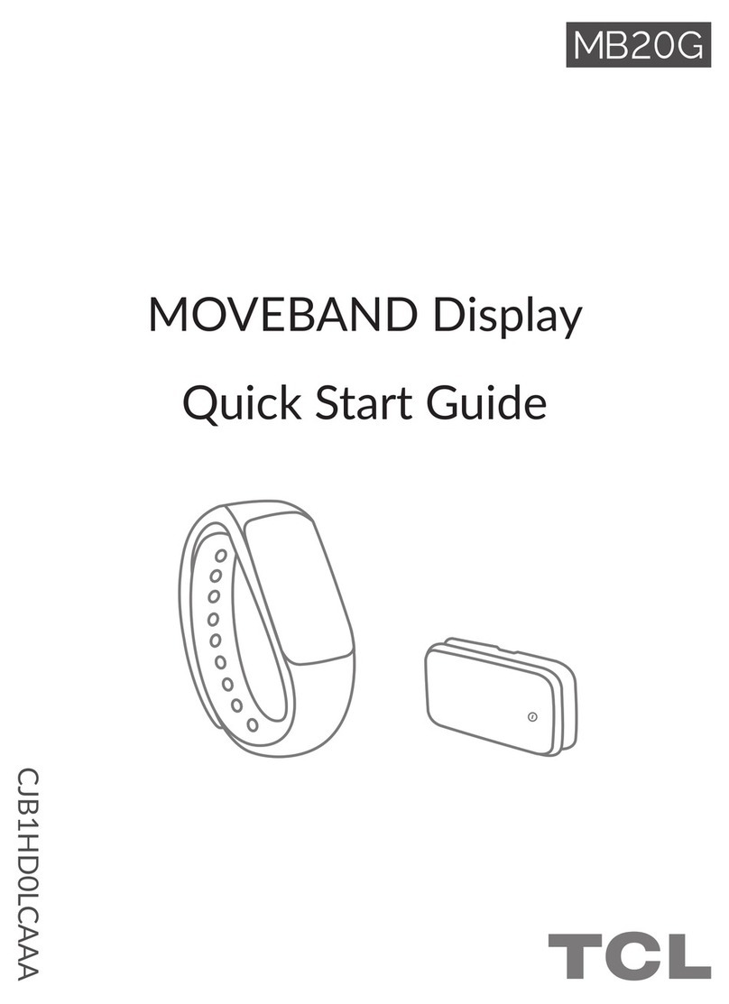 TCL MB20G MOVEBAND Display User manual TCL MB20G MOVEBAND Display User manual