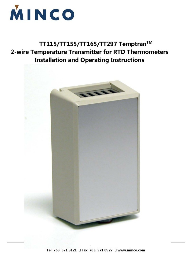 Minco TT115 Temptran Installation and operating instructions