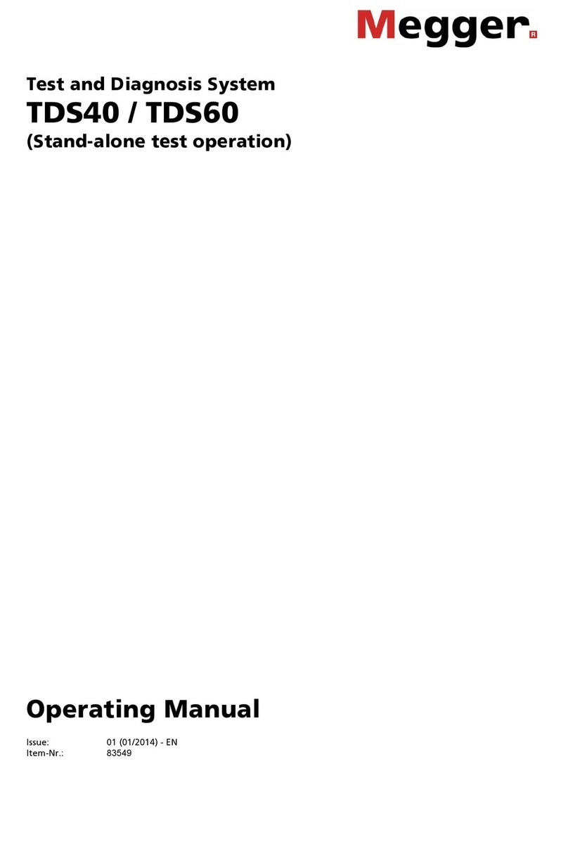 Megger TDS40 operating manual