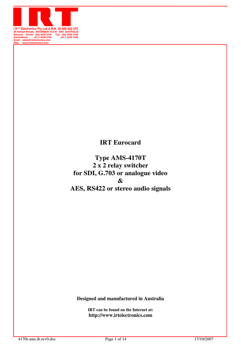 IRT Electronics AMS-4170T User manual