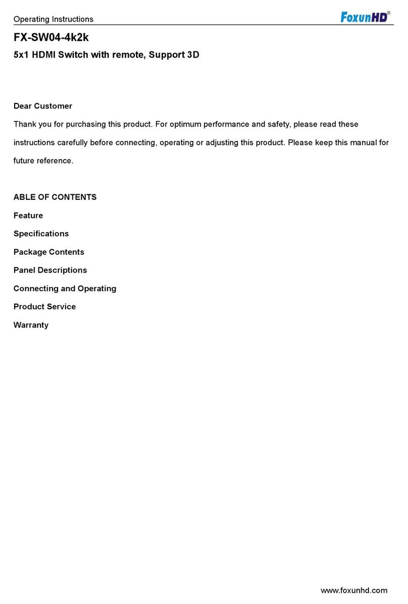 foxunhd FX-SW04-4k2k operating instructions