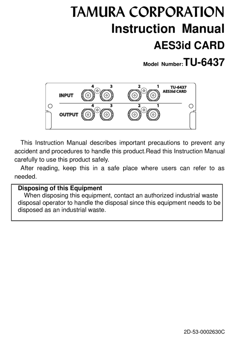TAMURA TU-6437 instruction manual