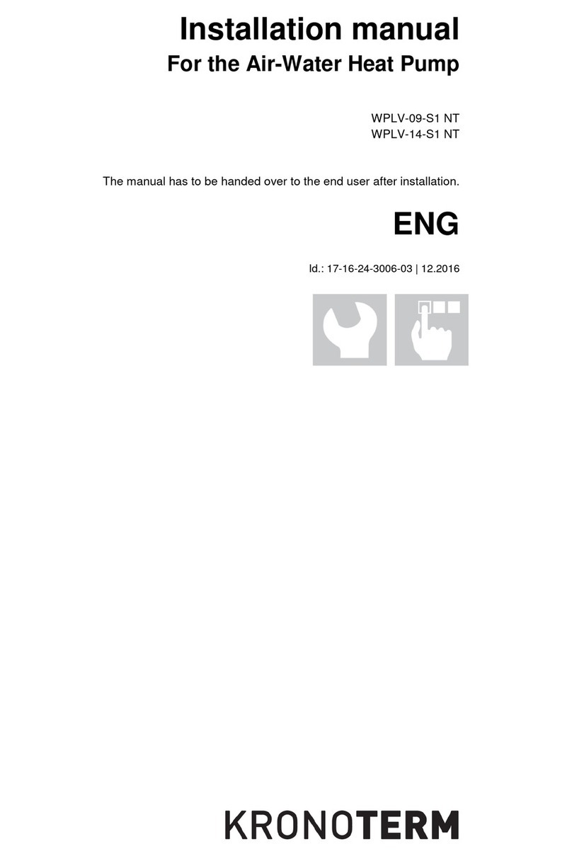 Kronoterm WPLV-09-S1 NT installation manual Kronoterm WPLV-09-S1 NT installation manual