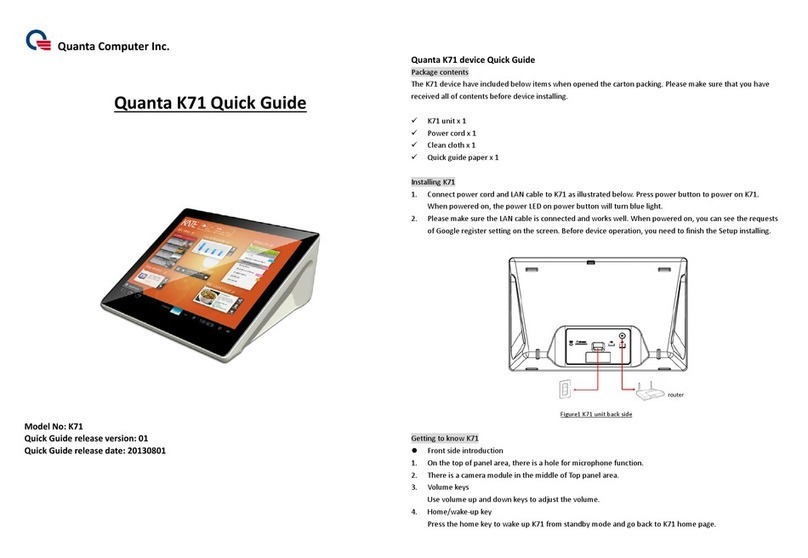 Quanta Computer K71 quick guide