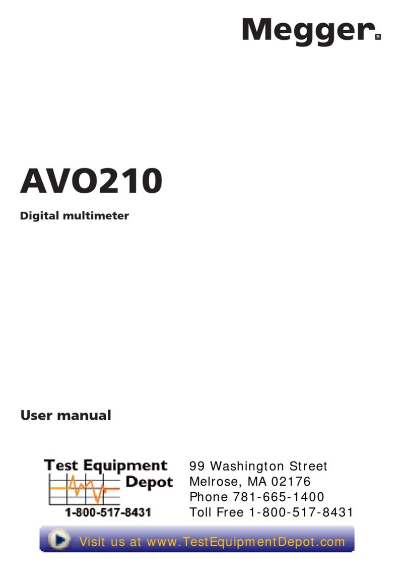 Megger AVO210 User manual
