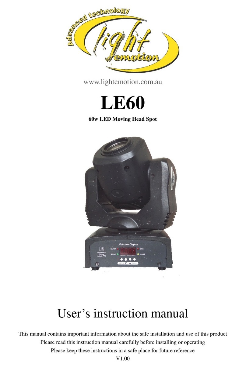 Light Emotion LE60 Operator's manual Light Emotion LE60 Operator's manual