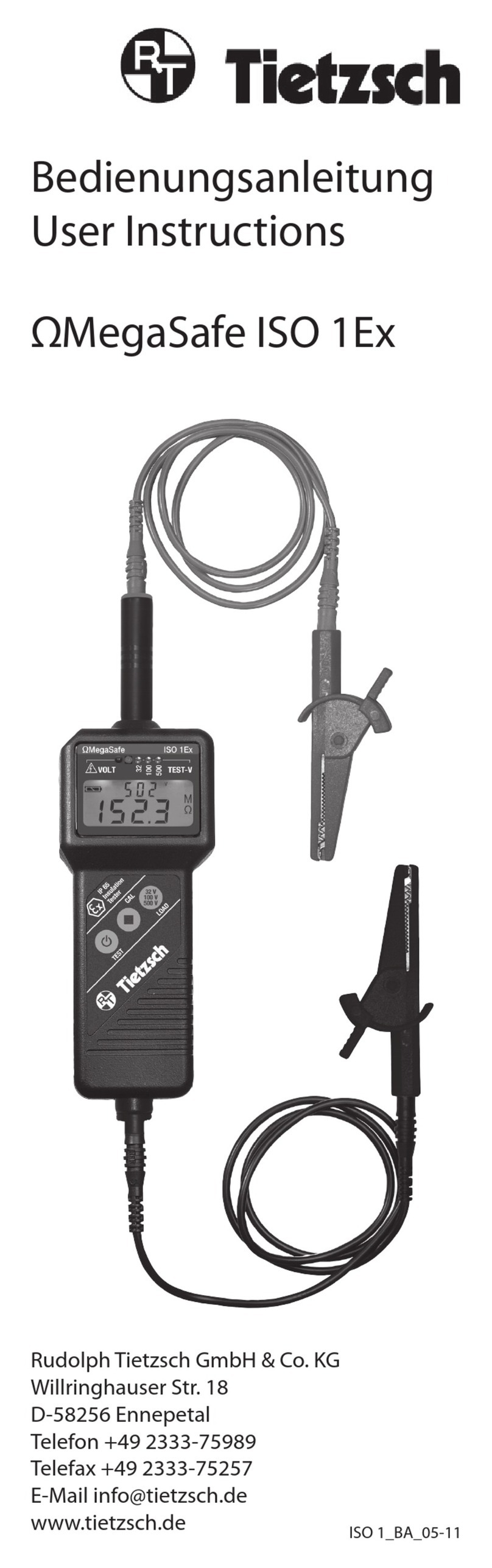 Tietzsch MegaSafe ISO 1Ex User instructions