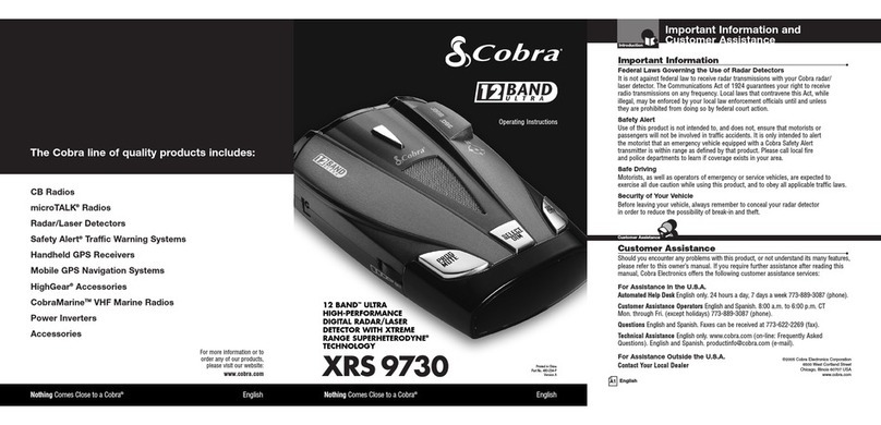 Cobra XRS 9730 User manual Cobra XRS 9730 User manual