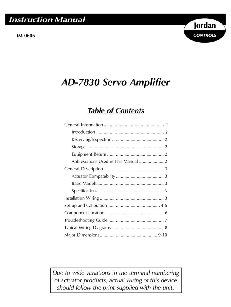 JORDAN CONTROLS AD-7830 Instruction manuals JORDAN CONTROLS AD-7830 Instruction manuals