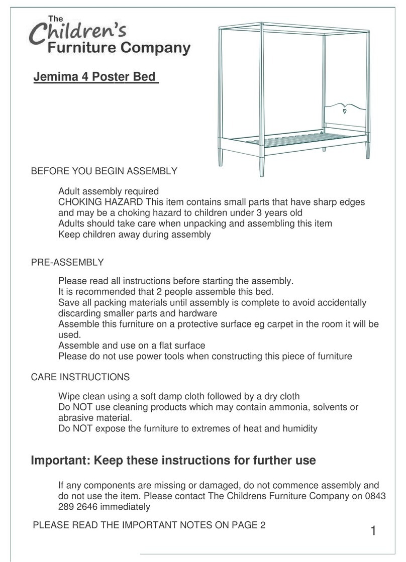 The Children's Furniture Company Jemima 4 Poster Bed instructions